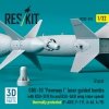 RESKIT RS32-0576 GBU-10 Paveway I laser guided bombs with BSU-37/B fin and BSU-3A/B wing (slow speed) thermally protected (2 pcs) (3D Printed) 1/32